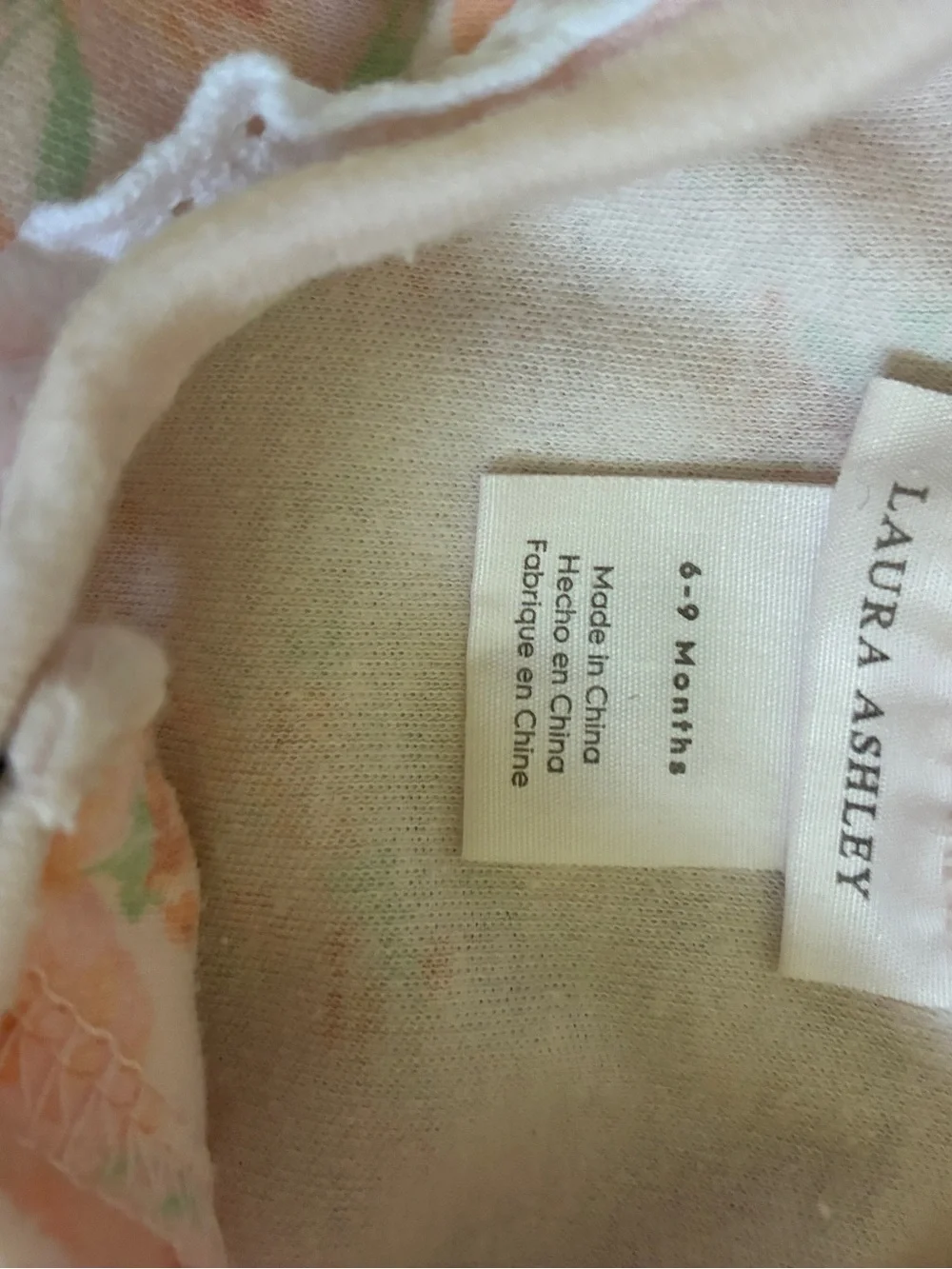 Set of 2 Laura Ashley infant girl Pajamas zip up feet one piece snaps NWOT